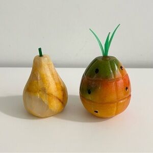 Set of 2 Stone Decorative Fruits